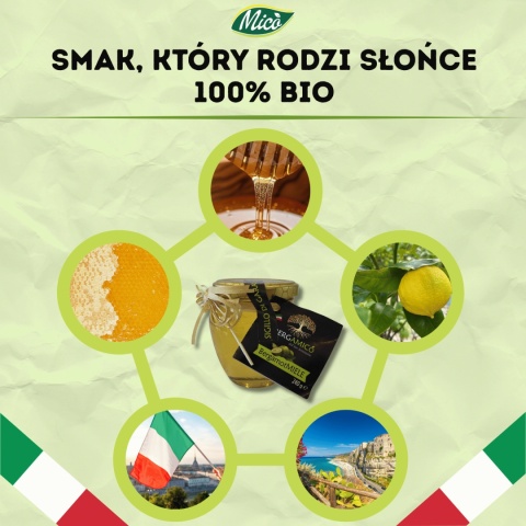 Miód z kwiatów sierenicy włoskiej (sulla) z bergamotką 240g