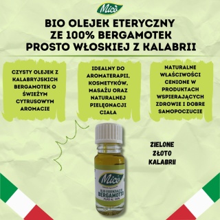 Olejek eteryczny z BIO Bergamotki ESENSJA 100% 10ml