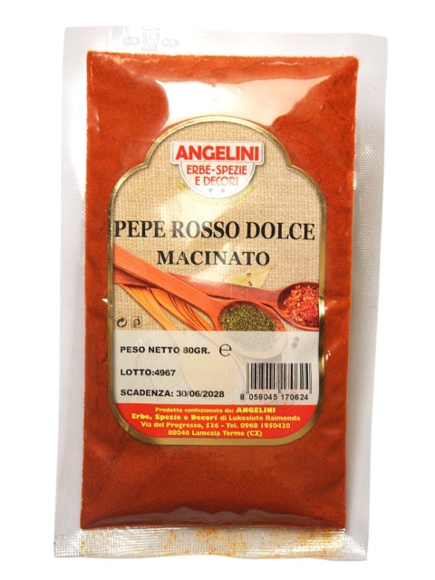 Pepe rosso dolce macinato 80gr